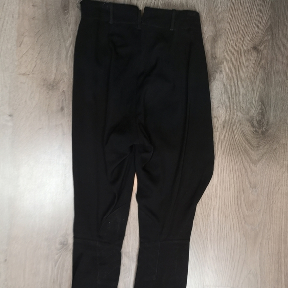 90s Vintage Jockey Black Jodhpur Dropped Crotch High Waist Riding Pants - Picture 4 of 7